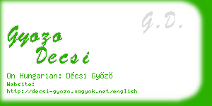 gyozo decsi business card